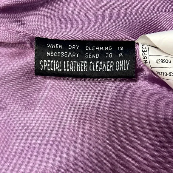 Vintage Pelle Studio Lilac Leather Blazer Womens S | Lambskin by Wilsons The Lea - Picture 5 of 9